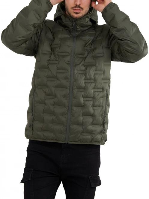 Fundango Smoke Hooded Jacket férfi utcai kabát oliva színben 5
