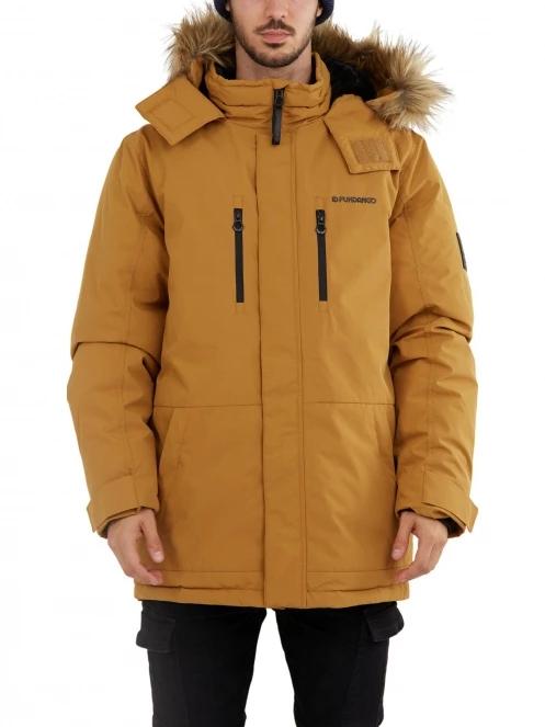 Fundango Spirit Parka Jacket férfi télikabát barna színben 2