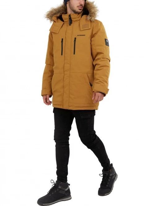 Fundango Spirit Parka Jacket férfi télikabát barna színben 4