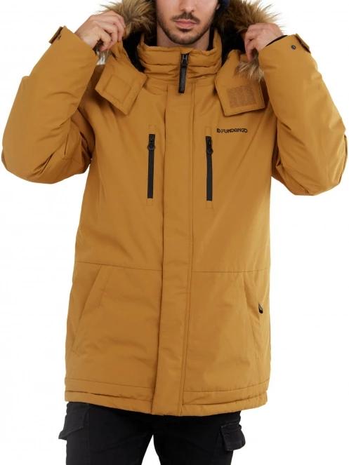 Fundango Spirit Parka Jacket férfi télikabát barna színben 5