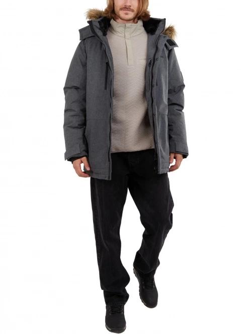 Fundango Spirit Parka Jacket férfi télikabát szürke színben 5