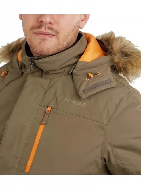 Fundango Carbone Bomber Jacket férfi utcai kabát barna színben 5
