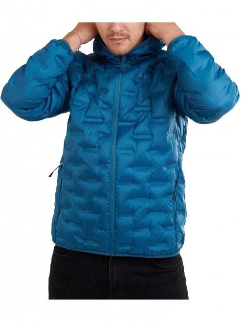 Fundango Smoke Hooded Jacket férfi utcai kabát világoskék színben 4