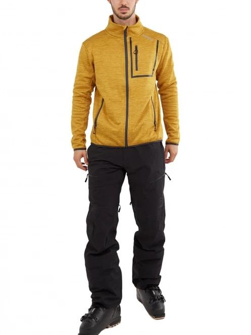 Fundango Jefferson Fleece Jacket férfi polár pulóver barna színben 4