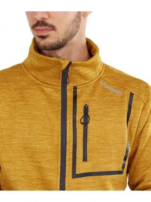 Fundango Jefferson Fleece Jacket férfi polár pulóver barna színben 6