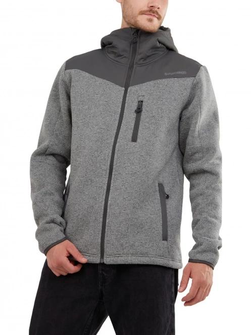 Fundango Ashford Insulated Fleece Jacket férfi polár pulóver szürke színben 2