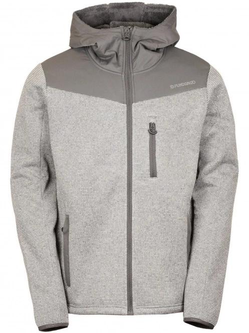 Fundango Ashford Insulated Fleece Jacket férfi polár pulóver szürke színben 9