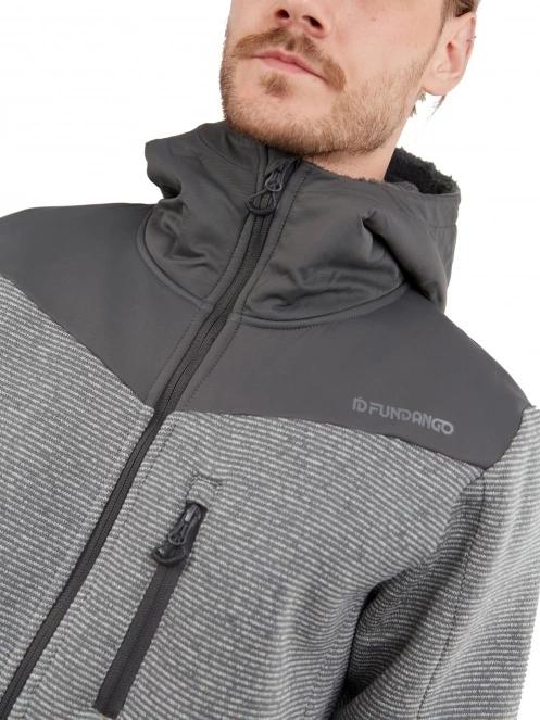 Fundango Ashford Insulated Fleece Jacket férfi polár pulóver szürke színben 6
