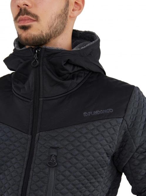Fundango Ashford Insulated Fleece Jacket férfi polár pulóver fekete színben 4