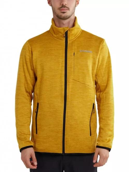Fundango Jefferson Fleece Jacket férfi polár pulóver sárga színben 2