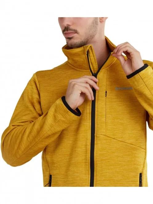 Fundango Jefferson Fleece Jacket férfi polár pulóver sárga színben 4