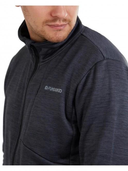 Fundango Jefferson Fleece Jacket férfi polár pulóver fekete színben 4