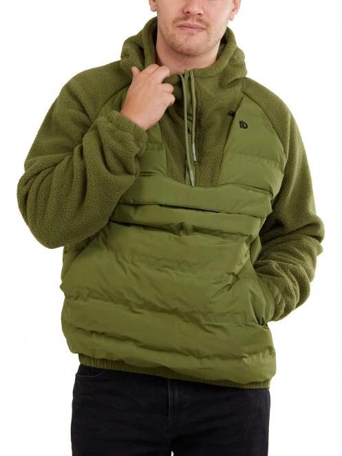 Fundango Mongrel Hybrid Jacket férfi utcai kabát oliva színben 4