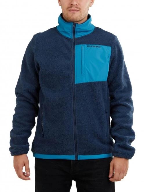Fundango Haven Hybrid Jacket férfi polár pulóver kék színben 2