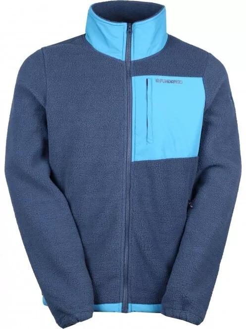 Fundango Haven Hybrid Jacket férfi polár pulóver kék színben 5