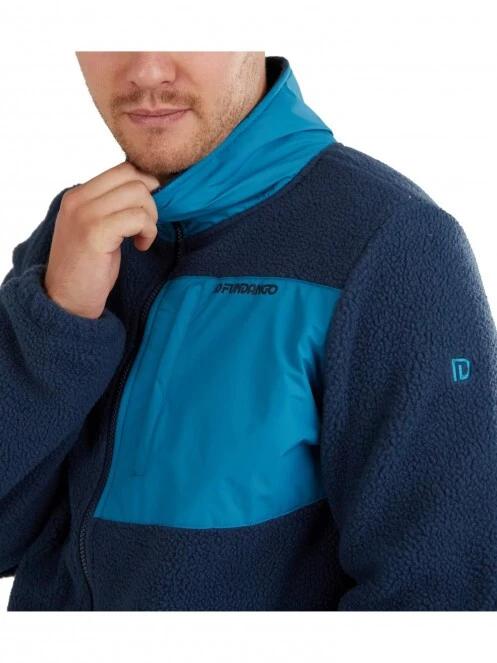 Fundango Haven Hybrid Jacket férfi polár pulóver kék színben 4