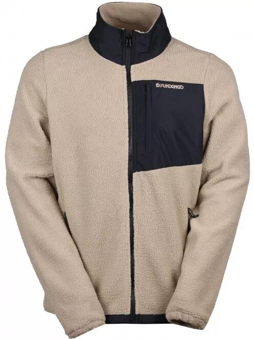 Fundango Haven Hybrid Jacket férfi polár pulóver homok színben 6
