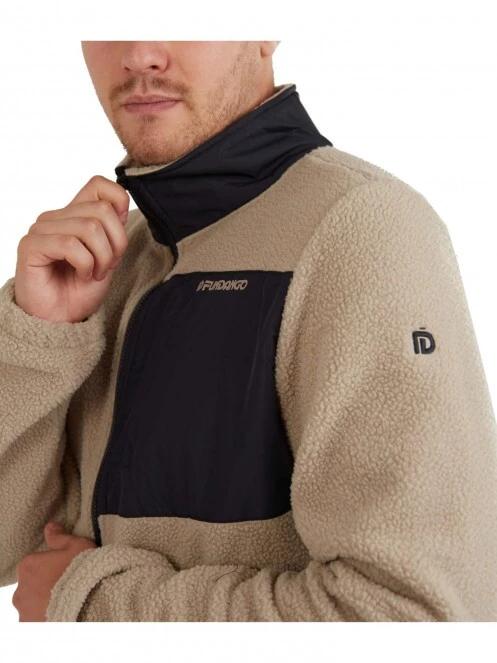 Fundango Haven Hybrid Jacket férfi polár pulóver homok színben 5