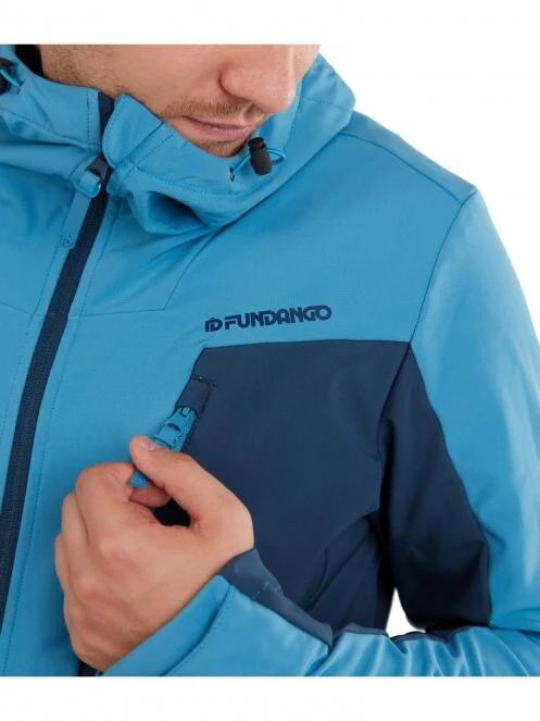 Fundango Rauris Softshell Jacket M férfi softshell kabát világoskék színben 5