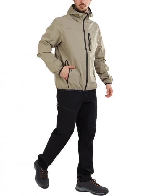 Fundango Alloy Hooded Softshell férfi softshell kabát homok színben 4
