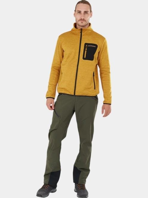 Fundango Jefferson Fleece Jacket férfi polár pulóver narancssárga színben 4