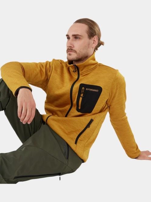 Fundango Jefferson Fleece Jacket férfi polár pulóver narancssárga színben 5
