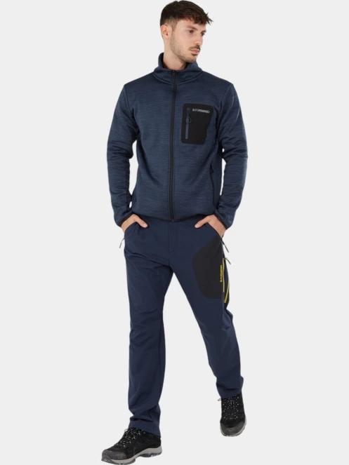 Fundango Jefferson Fleece Jacket férfi polár pulóver kék színben 4