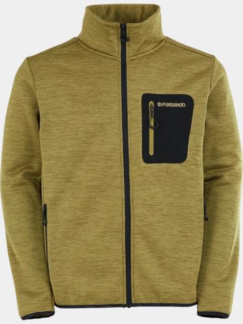 Fundango Jefferson Fleece Jacket férfi polár pulóver zöld színben 7