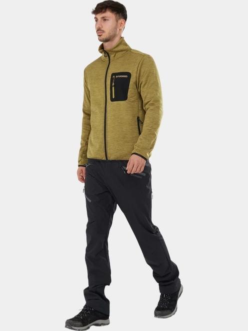 Fundango Jefferson Fleece Jacket férfi polár pulóver zöld színben 4