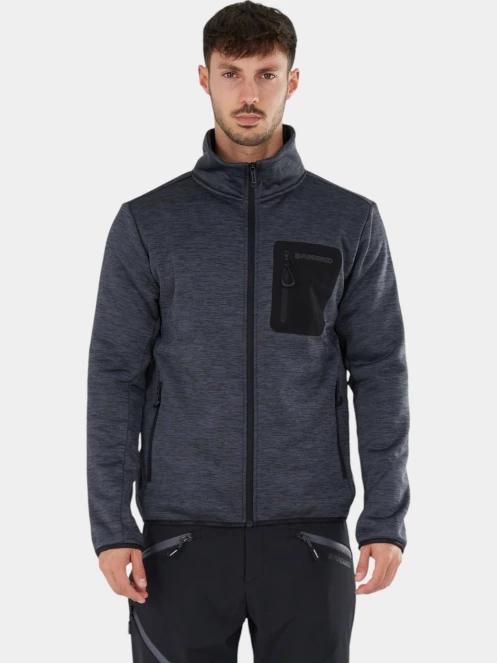 Fundango Jefferson Fleece Jacket férfi polár pulóver szürke színben 2
