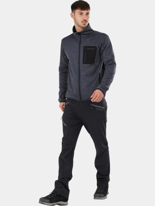 Fundango Jefferson Fleece Jacket férfi polár pulóver szürke színben 4