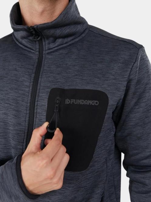 Fundango Jefferson Fleece Jacket férfi polár pulóver szürke színben 6