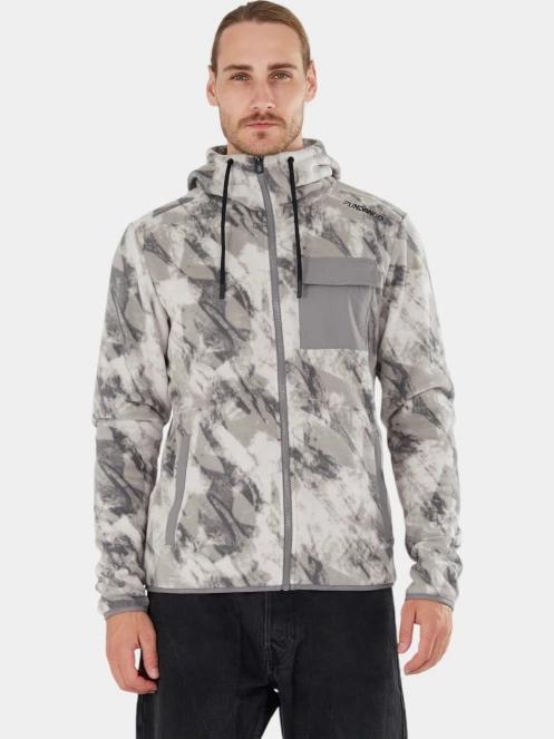 Fundango Nestor Fleece Jacket férfi polár pulóver szürke színben 2