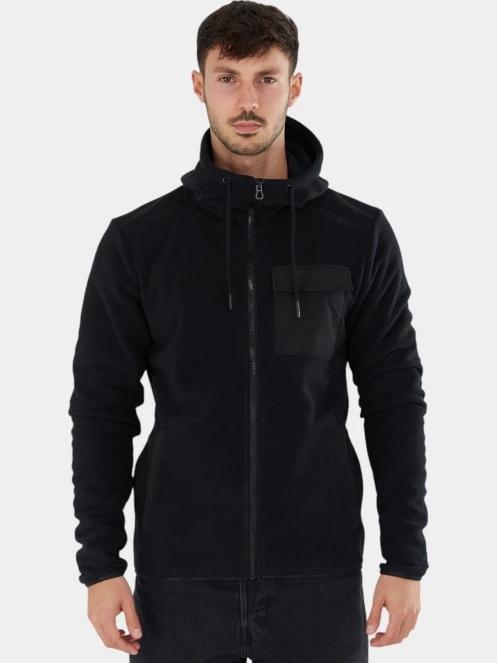 Fundango Nestor Fleece Jacket férfi polár pulóver fekete színben 2