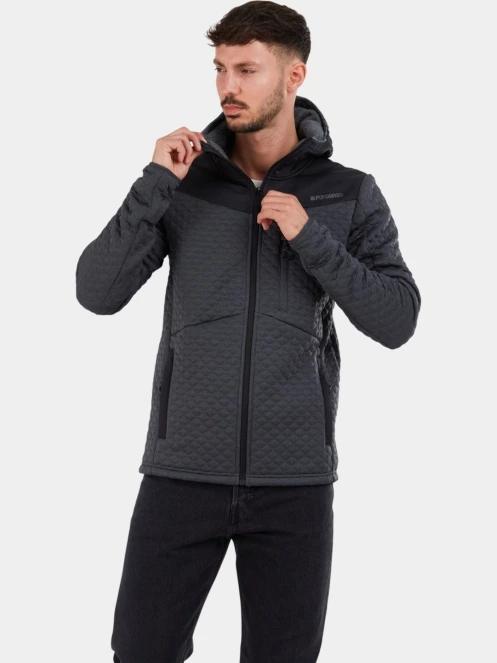 Fundango Ashford Insulated Fleece Jacket férfi polár pulóver szürke színben 2