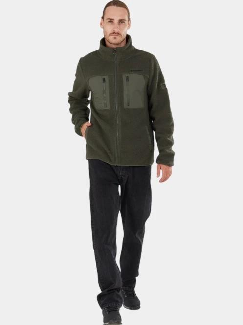 Fundango Haven Hybrid Jacket férfi pulóver zöld színben 4