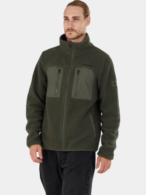 Fundango Haven Hybrid Jacket férfi pulóver zöld színben 5