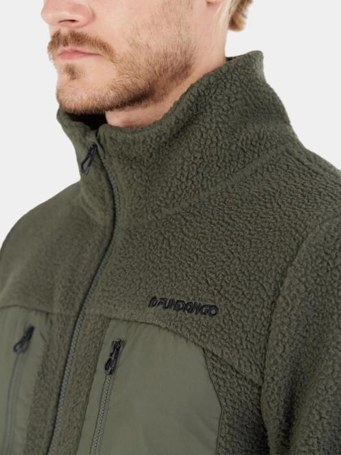 Fundango Haven Hybrid Jacket férfi pulóver zöld színben 7