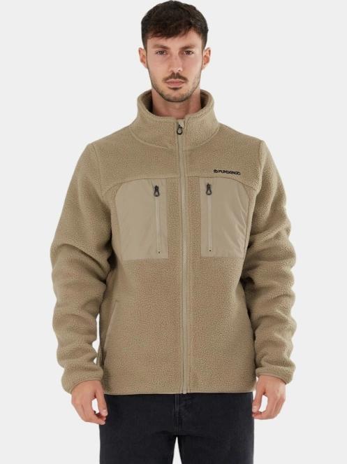 Fundango Haven Hybrid Jacket férfi pulóver homok színben 2