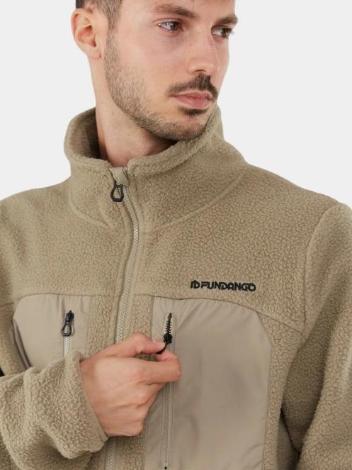 Fundango Haven Hybrid Jacket férfi pulóver homok színben 6