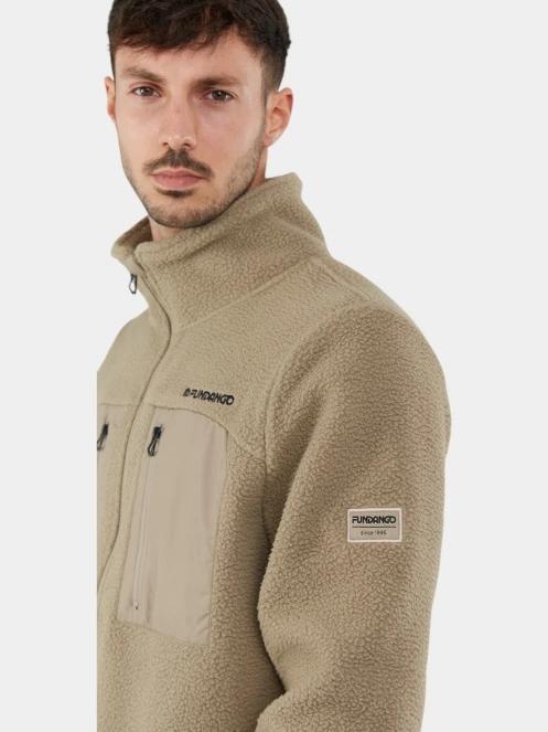 Fundango Haven Hybrid Jacket férfi pulóver homok színben 7