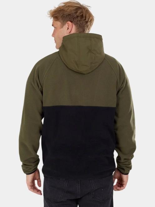 Fundango Carlos Fleece Pullover férfi kapucnis pulóver zöld színben 3