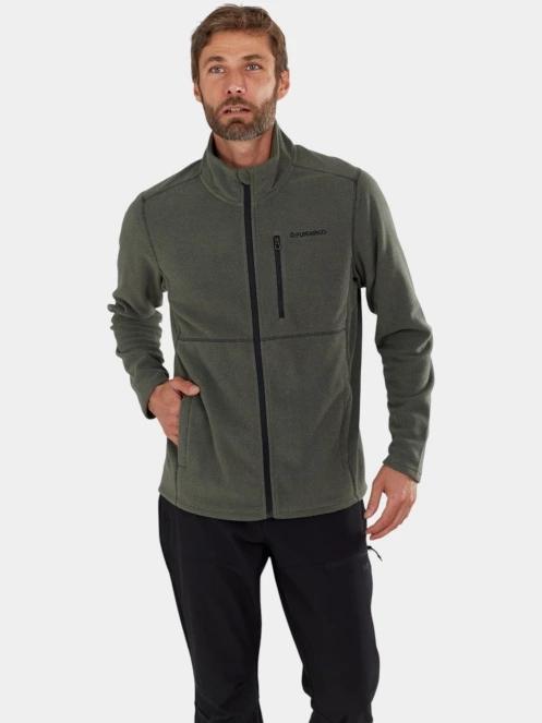 Fundango Jeffrey Fullzip Fleece férfi polár pulóver oliva színben 5