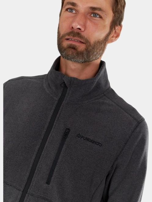 Fundango Jeffrey Fullzip Fleece férfi polár pulóver fekete színben 5