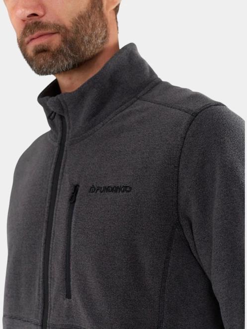 Fundango Jeffrey Fullzip Fleece férfi polár pulóver fekete színben 6