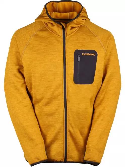 Fundango HERMON Hooded Fleece férfi polár pulóver narancssárga színben 4