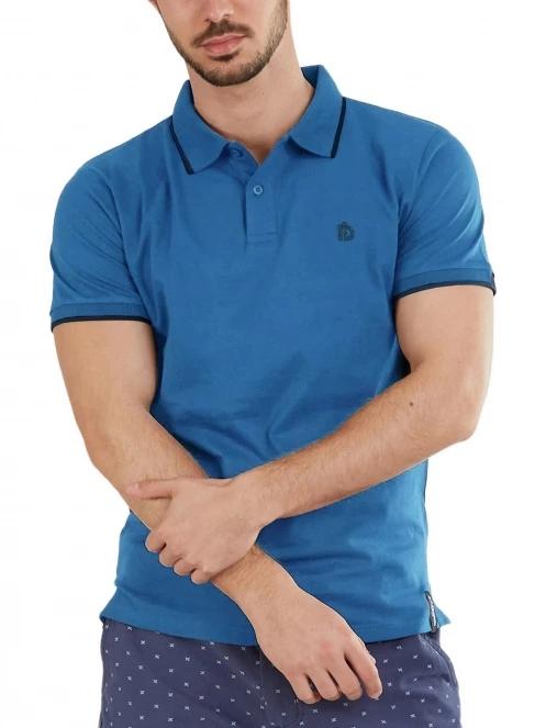 Fundango Incognito Mono Poloshirt férfi galléros póló kék színben 2