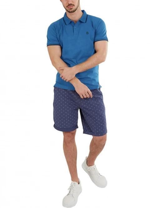 Fundango Incognito Mono Poloshirt férfi galléros póló kék színben 4