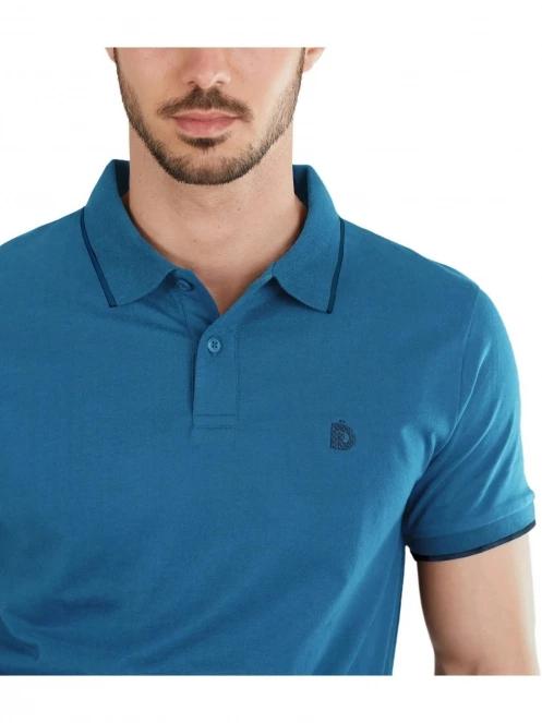 Fundango Incognito Mono Poloshirt férfi galléros póló kék színben 6