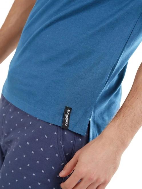 Fundango Incognito Mono Poloshirt férfi galléros póló kék színben 7